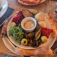 Veggie platter (so much food for the price of a small plate!) at The Bird Cage in Malmesbury