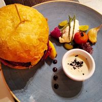 Vegan burger at La Isleta de La Vina in Cadiz