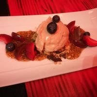 The vegan coconut desert at La Isleta de La Vina in Cadiz