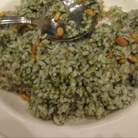 Set for four: Fried rice with seaweed and pine nuts (very plain dish, and was certainly not fried. I did like this, but it would have been nice if it came before the other main dishes) at Kung Tak Lam - Tsim Tsa Tsui in Kowloon