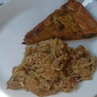 Torta salata e seitan con verdure at La Gastronomia Veg in Turin