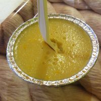 lemon pudding at La Gastronomia Veg in Turin