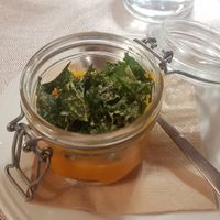 Pumpkin soup at Al Tiglio Cucina Naturale in Moruzzo