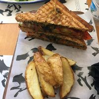 sandwich with roasted veggies at Valentin in A Coruna