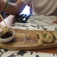 Gyozas de verduras at Valentin in A Coruna