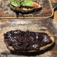 Vegan nutella toast at Valentin in A Coruna