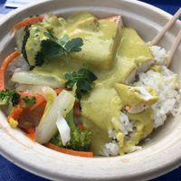Tofu bowl with curry sauce  at Disneyland - Lucky Fortune Cookery in Anaheim
