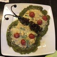 Spinach Pancakes w/ mushroom sauce  at Mariposa in Nuremberg