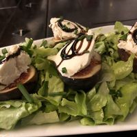 Fig salad with almond cream  at Mariposa in Nuremberg