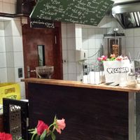 fast food counter and board of Vegöner at Vegöner in Nuremberg