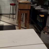 high tables where you can stand on one side and sit on the other at Vegöner in Nuremberg