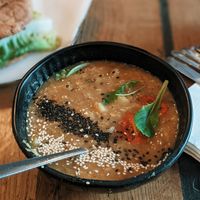 Linsen suppe at Geh Veg in Berlin