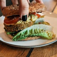 Quinoa-kale Burguer at Geh Veg in Berlin