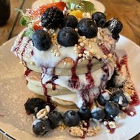 Blueberry pancakes  at Geh Veg in Berlin