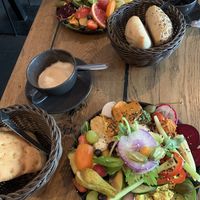 Hearty breakfasts, one gf  at Geh Veg in Berlin