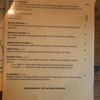 Menu at Geh Veg in Berlin