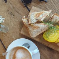 Toasties and a Cappuccino at Geh Veg in Berlin