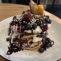 Blueberry pancakes  at Geh Veg in Berlin