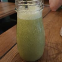 Yellow smoothie at Geh Veg in Berlin