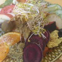 savoury big breakfast plate (additionally comes wonderful dark and full grain bread) at Geh Veg in Berlin