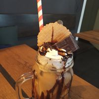 Ice coffe with chocolate at Geh Veg in Berlin