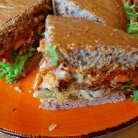 Also the nacho burger with chili sin carne👍👍 at Vegano in Gross-gerau