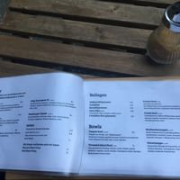 the menu  at Valladares in Berlin