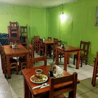 Back dining area (also has upstairs dining area) at Green Vitality in Santiago