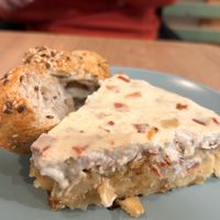 Pintxo tortilla con carbonara  at Bohemian Lane in Bilbao