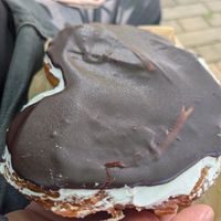 Huge palmera with chocolate and cream at Bohemian Lane in Bilbao