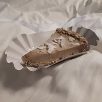 A (vegan!) coconut cream cake. I ate enough at Crudo today, but this one screamed to me to take it with me to enjoy it at the hotel... and I didn't regret that! It was so delicous! at Crudo in Nijmegen