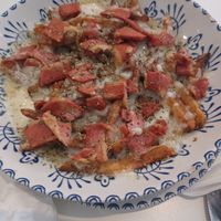 Patatas con bacon at El Oju in Granada