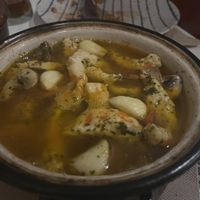 The ‘gambas’ al ajilo were very bland   at El Oju in Granada