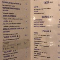 Menú con precios at El Oju in Granada