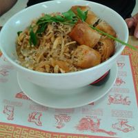 meat and spring roll vermecelli at Bo De in Garden Grove