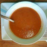 Tomato soup with German bread at Naturally Fiordland in Te Anau