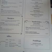 Vegan menu - November 2016 at The Cosy Club in Leicester