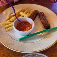 Kids sausage beans and chips at The Cosy Club in Leicester