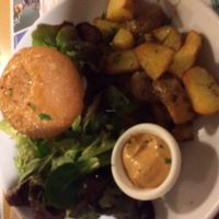 The lentil burger at Mezzaluna in Saint-laurent-blangy