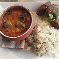 Red curry  at Mezzaluna in Saint-laurent-blangy