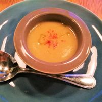 seasonal soup of 5,000 yen course at 8ablish Cafe in Tokyo