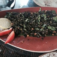 kale with chick peas at New India Cuisine in Austin