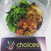 Quinoa bowl at Choices Cafe in Coral Gables