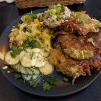 Placki ziemniaczane z gzikiem at Restauracja Ciasna in Torun