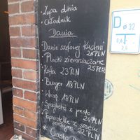 Menu outside at Restauracja Ciasna in Torun