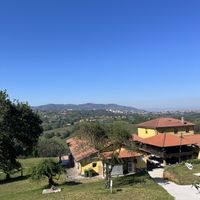 The restaurant and terrace inside  at Casa Chema in Oviedo