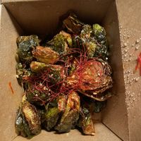 Brussel sprouts at Shizen Vegan Sushi Bar in San Francisco