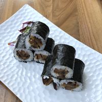 shiitake maki at Shizen Vegan Sushi Bar in San Francisco