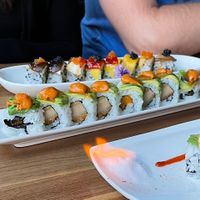 Different specialty rolls at Shizen Vegan Sushi Bar in San Francisco