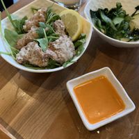 Favorite Karage, must get , sauce was spicy & delicious  at Shizen Vegan Sushi Bar in San Francisco